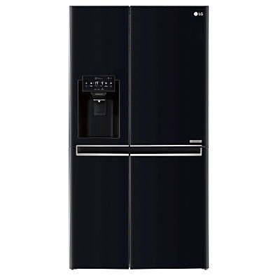 LG GSL761WBXV American Style Fridge Freezer, A+ Energy Rating, 90cm Wide, Non-Plumbed Water and Ice Dispenser, Black LG GSL761WBXV American Style Fridge Freezer, A+ Energy Rating, 90cm Wide, Non-Plumbed Water and Ice Dispenser, Black